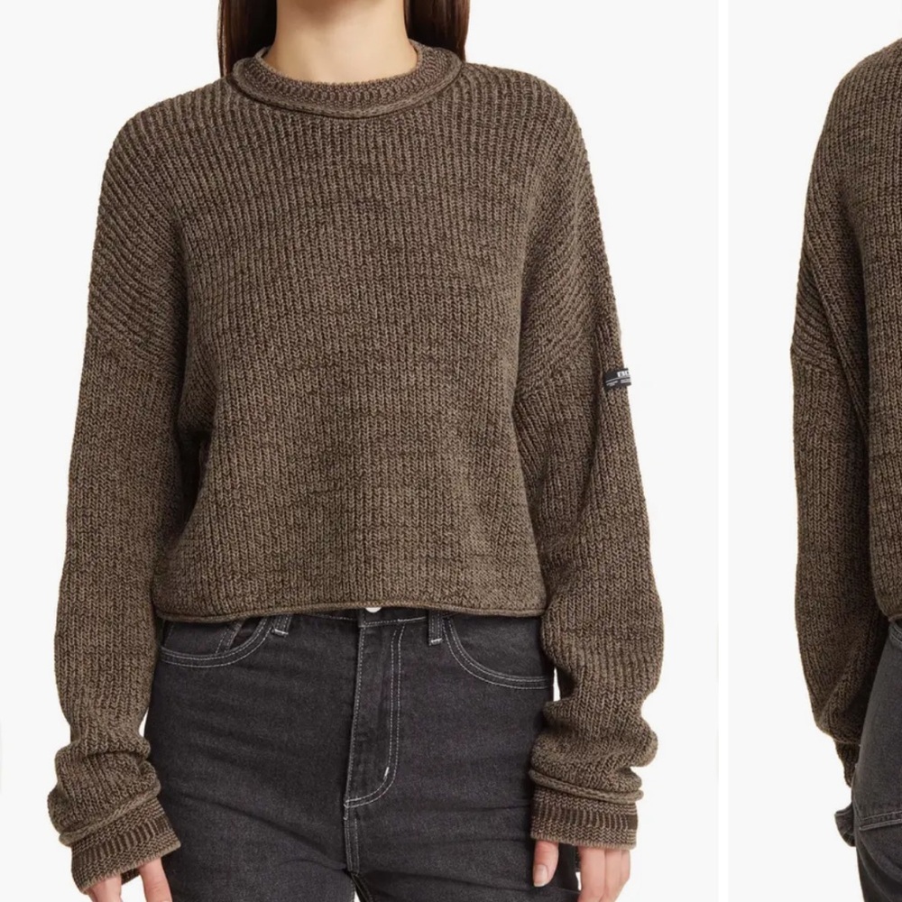 NWT Urban Outfitters BDG Mélange Roll Edge Sweater
